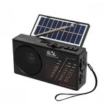 Radio hibrid solar, BT/USB/SD, 3 benzi, mufa jack 3.5 mm, cablu USB, Sal