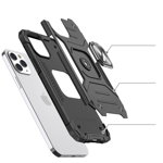 Carcasa Wozinsky Ring Armor compatibila cu iPhone 13 Mini, Functie magnetica, Silver, WOZINSKY