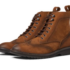 Incaltaminte Barbati Massimo Matteo Wing Tip Perf Boot Tan Nubuck Incaltaminte Barbati Massimo Matteo Wing Tip Perf Boot Tan Nubuck