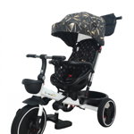 Tricicleta pliabila, cu pozitie de somn si scaun reversibil, SL01 - negru cu auriu, L-Sun