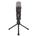 Microfon de birou cu suport, VARR 45202, cablu cu mufa jack 3.5mm cu lungime 180cm, pentru streaming si gaming, Varr