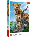 Puzzle 500. Leopard in savana Trefl, Trefl