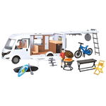 Rulota Dickie Toys Camper Hymer Camping Van Class B cu figurina si accesorii