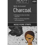 Beauty Formulas Charcoal patch-uri de curatare a prilor de pe nas 6 buc, Beauty Formulas