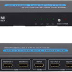 Adaptor PNI Splitter 4x HDMI Female, Negru