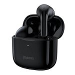 CASTI Baseus Bowie E3, pt smartphone, wireless, protectie apa IP64, bluetooth 5.0, microfon pe casca, negru, BASEUS