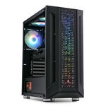 PC Gaming ZMEU Fulger Plus, AMD Ryzen 5 5600 3.5GHz, 16GB DDR4, 500GB SSD, RTX 3060 12GB GDDR6, Iluminare RGB, 