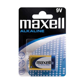 Baterie alcalina 9V blister Maxell, Maxell