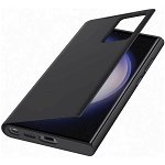 Husa de protectie Samsung Smart View Wallet Case pentru Galaxy S23 Ultra, Black, Samsung