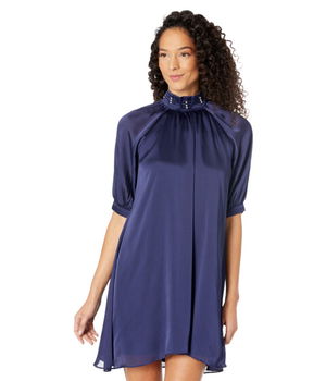Imbracaminte Femei Sage High Neck Swing Dress Navy, Sage