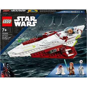 LEGO® Star Wars™: Jedi Starfighter-ul lui Obi-Wan Kenobi , 282 piese, 75333, Multicolor
