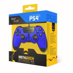 Controller Metaltech Wired Steelplay Blue pentru PC PlayStation 3 si PlayStation 4