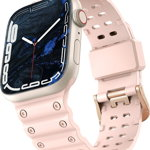 Hurtel Strap Triple Protection pasek Apple Watch Ultra, SE, 8, 7, 6, 5, 4, 3, 2, 1 (49, 45, 44, 42 mm) opaska bransoleta różowy, Hurtel