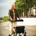 Cadru ajutator pentru mers cu roti pliabil (rolator) pentru exterior Premium Ridder Germania ( sustine maxim 136 kg) pentru seniori – A0300100 cod 38120