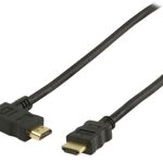 Cablu HDMI Valueline, cu functie Ethernet, 2m, conectori drept si cotit 90grade