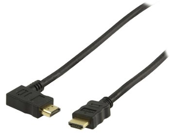 Cablu HDMI Valueline, cu functie Ethernet, 2m, conectori drept si cotit 90grade