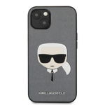 Husa telefon Karl Lagerfeld, Saffiano Karl Head Case pentru Apple iPhone 13, Argintiu