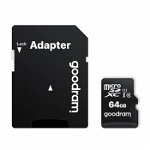 Card de memorie Goodram MicroSDXC 64GB CLASS 10 UHS I U1 100MB/s cu adaptor SD
