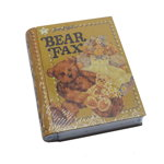 Cutie decor din metal, model carte, Naimeed D2635 Bear, Multicolor, 20 x 16 x 4 cm