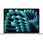 Laptop Apple 13.6'' MacBook Air 13 with Liquid Retina, Apple M3 chip (8-core CPU), 16GB, 512GB SSD, Apple M3 10-core GPU, macOS, Silver, INT keyboard, 2024, Apple