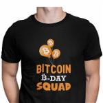 Tricou barbati, Priti Global, personalizat pentru investitori sau antreprenori, Bitcoin B-day squad, PRITI GLOBAL