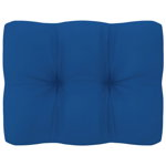 Perna de paleti vidaXL, albastru regal, 50x40x12 cm, material textil, 0.65 kg