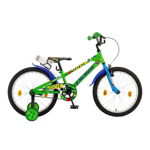 Bicicleta Copii Polar Football - 20 Inch, Verde-Albastru, Polar