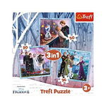 Puzzle Trefl 3 in 1 - Frozen: Regatul de gheata