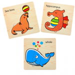 Set 3 puzzle balena leu calut de mare, 