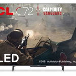 Smar TV, TCL, 108 cm, 4K, QLED, Android, Negru
