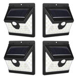 4 x Lampa solara SMART 40 LED cu senzor de lumina si miscare, GAVE