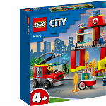 LEGO® City Remiza si masina de pompieri 60375, LEGO