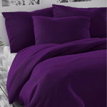 Lenjerie de pat din satin Luxury Collection, violet închis, 200 x 200 cm, 2ks 70 x 90 cm