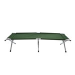 Sezlong camping, pliant, 711018, structura metalica, verde, 190  x  65  x  42 cm