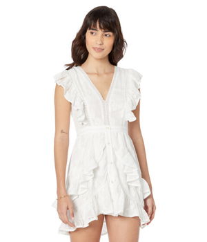 Imbracaminte Femei Saltwater Luxe Alexandra Short Sleeve Collection Mini Dress Vanilla, Saltwater Luxe
