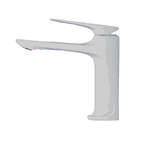 Baterie Lavoar BiXXBi Bath X, Cupru, Aerator Newport, Cartus Ceramic, Premium, Design Modern, Alb, BiXXBi
