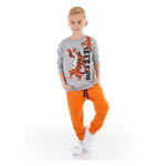 Set bluza si pantaloni Mushi, gri/portocaliu - Mushi, Gri & Argintiu, Mushi
