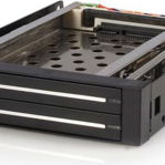 2 Drive 2.5in Trayless Hot Swap SATA Mobile Rack Backplane - Dual Drive SATA Mobile Rack Enclosure for 3.5 HDD (HSB220SAT25B) - storage bay adapter, StarTech