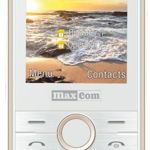 Telefon Mobil MaxCom MM136, 2.4", VGA, Dual SIM, 2G (Alb/Auriu)