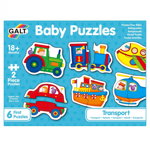 Baby Puzzles Galt - Set de 6 puzzle-uri Transport (2 piese), Galt