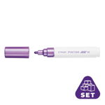 Set 6 markere cu vopsea Pilot Pintor Metalic M 4.5 mm varf rotund Marker Cu Vopsea Pintor Violet Metalic M 6/Bax, Pilot