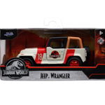 JURASSIK PARK DINO MASINUTA METALICA JEEP WRANGLER SCARA 1:32, JadaToys