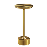 Lampa Led din metal, pentru Restaurante, Mese, Hoteluri, Birouri, reincarcabila prin USB, cu touch, Gold, Atmag