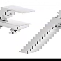 Baterie lavoar baie Mixxus Finio 001 NUT, silumin, cromata, pipa fixa, monocomanda cu racoarde incluse, Mixxus