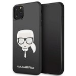 Husa de protectie Karl Lagerfeld Iconic Glitter pentru iPhone 11 Pro, Negru