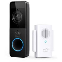 Set Sonerie video eufy C210, cu difuzor wireless, 1080p Full HD, autonomie 4 luni, compatibil Alexa si Google Assistant, Negru