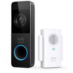 Set Sonerie Video Eufy cu Difuzor Wireless 1080p Full HD Autonomie 4 luni Negru