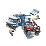 Set de constructie Qman Mine City Camion de Politie si Jeep 608 piese, Qman