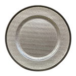 Platou plastic argintiu-negru 32.5 cm, Prosper