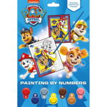 Set Pictura pe numere, 7 culori acuarela si 1 pensula Paw Patrol, Alligator